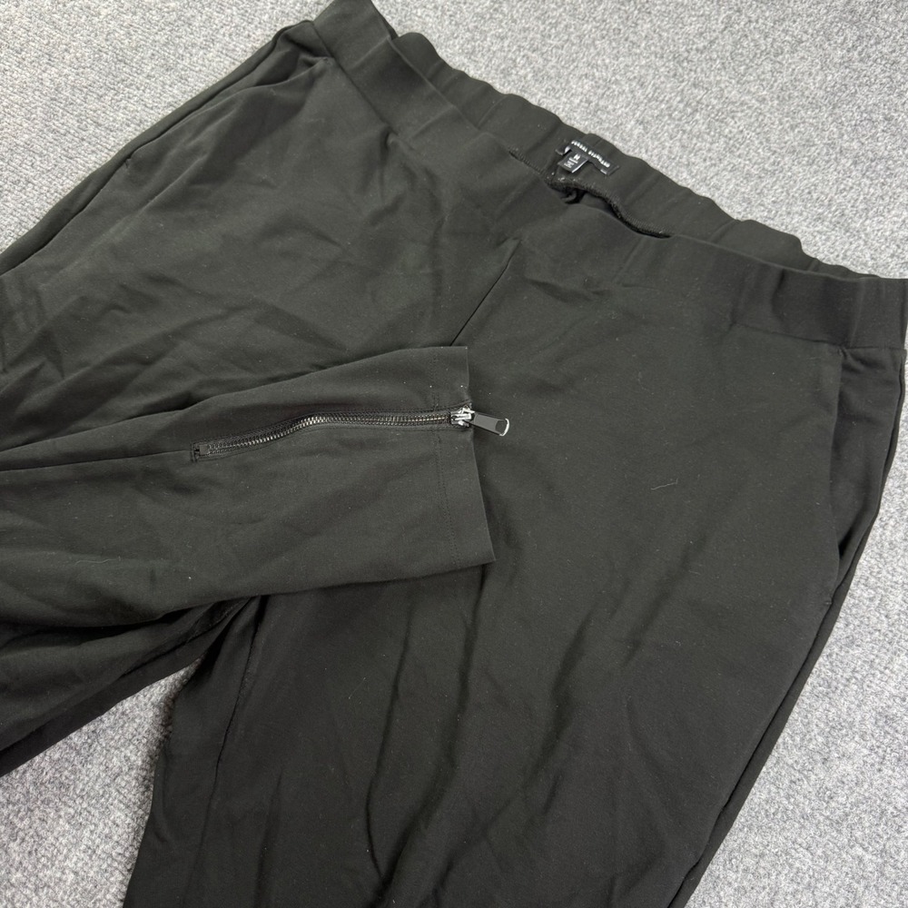 Universal Standard Pants Medium Black Ankle Zip Tapered Stretch Women